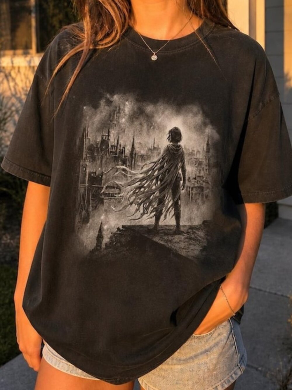 Mistborn Vin Luthadel Vintage Fantasy Graphic Tee